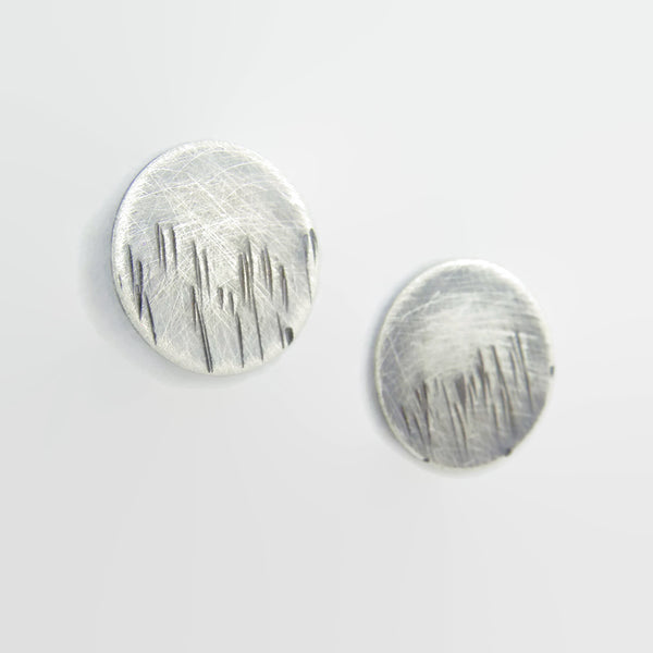 Blackened Blades of Grass Disc Studs
