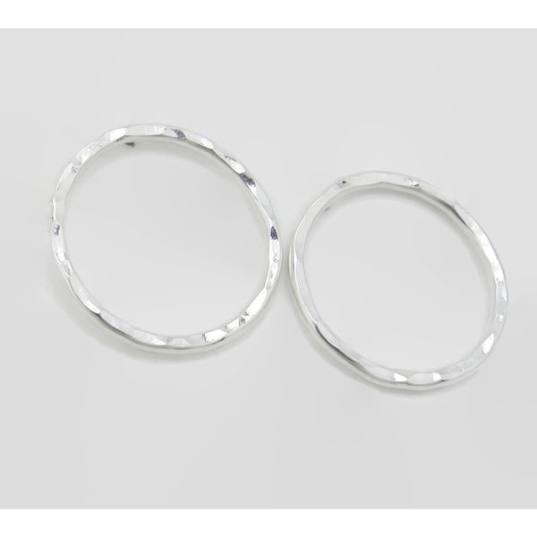 Hammered Circle Studs