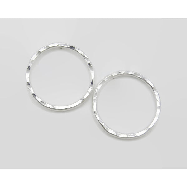 Hammered Circle Studs