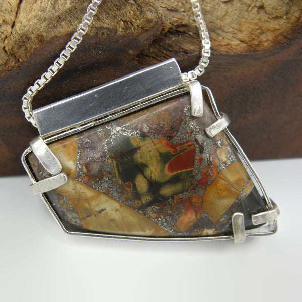 Jasper Geometric Necklace