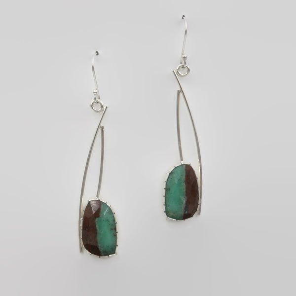 Chrysoprase Statement Earrings-Oval