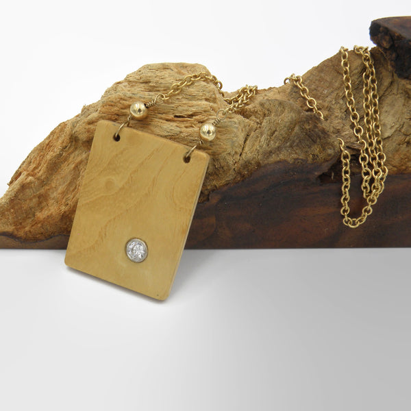 Maple Gold Geometric Necklace