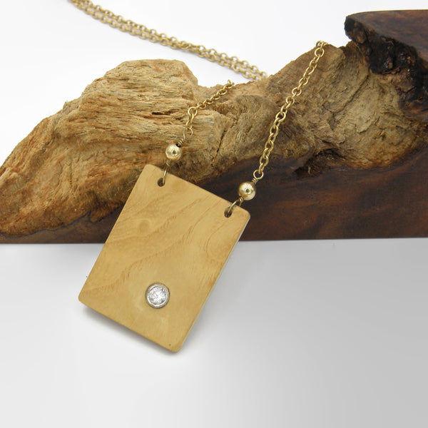 Maple Gold Geometric Necklace