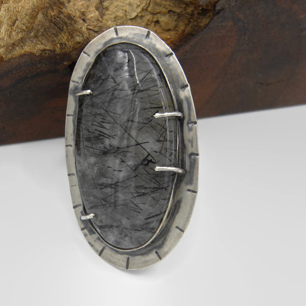 Rutilated Quartz Statement Ring