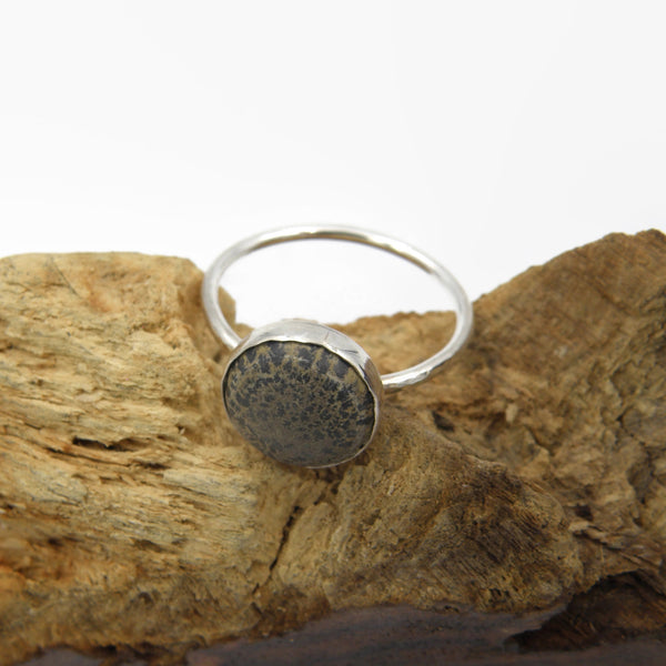 Painted Jasper Circle Ring