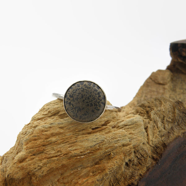 Painted Jasper Circle Ring