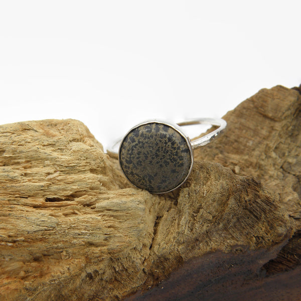 Painted Jasper Circle Ring