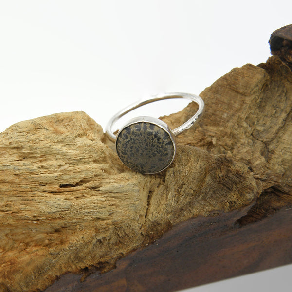 Painted Jasper Circle Ring