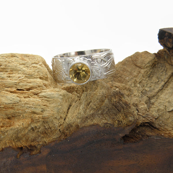 Citrine Art Nouveau Ring