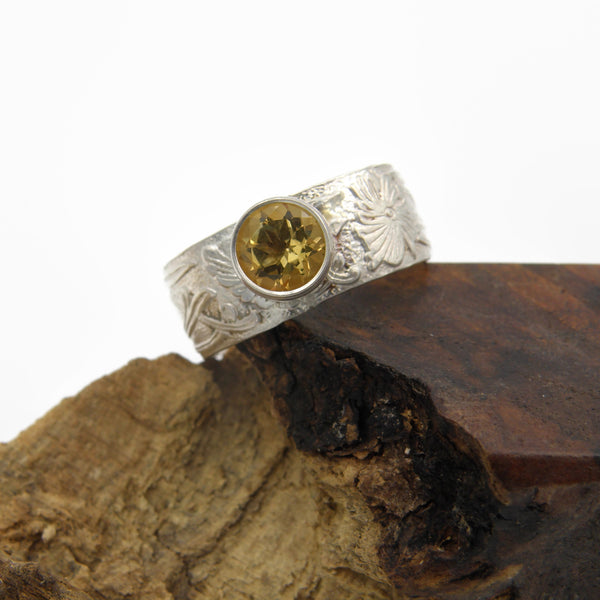 Citrine Art Nouveau Ring