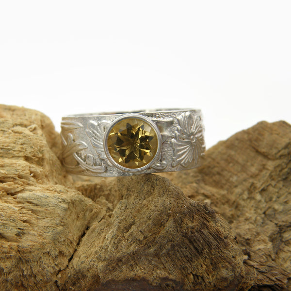 Citrine Art Nouveau Ring