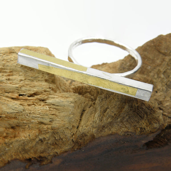 Small Keum-Boo Two Finger Ring