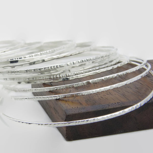 Bangles - Stack of 5 Bangles - Textured Bangles