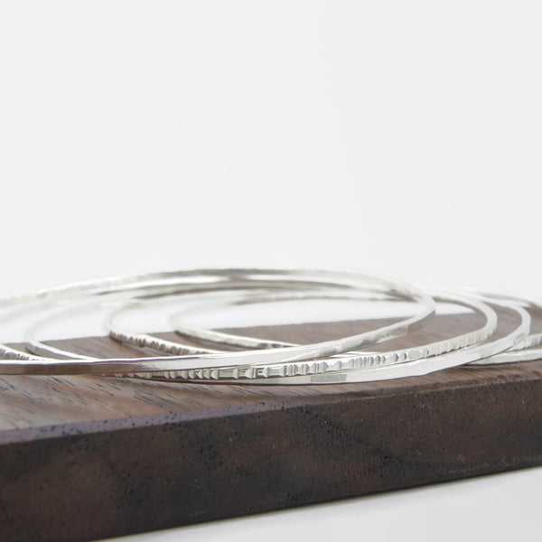 Bangles - Stack of 5 Bangles - Textured Bangles