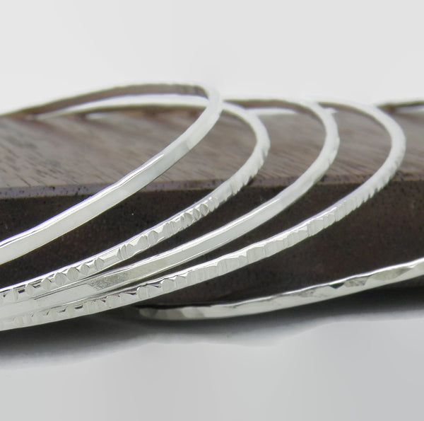 Bangles - Stack of 5 Bangles - Textured Bangles