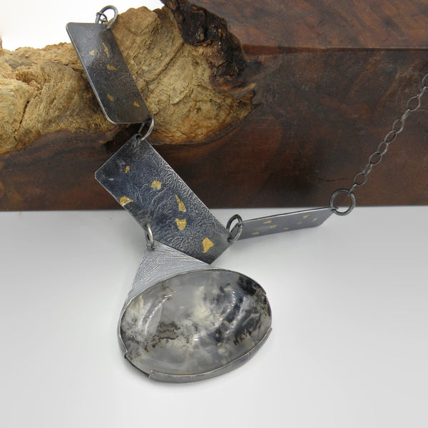 Keum-Boo Agate Necklace