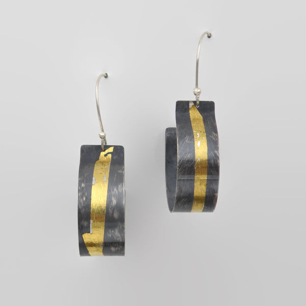 Keum-Boo Curled Hoop Earrings