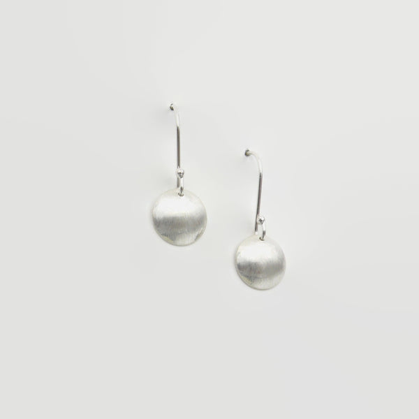 Brushed Dome Dangle Earrings