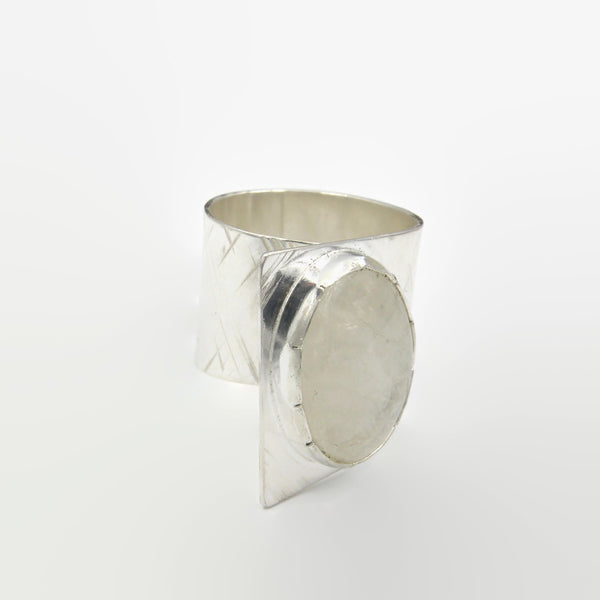 Moonstone Fold Over Ring