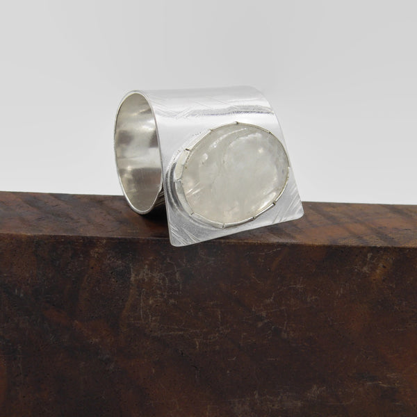 Moonstone Fold Over Ring