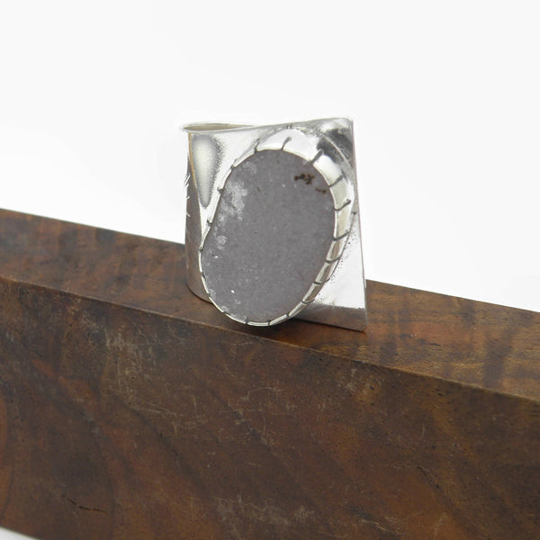 Druzy Fold Over Ring