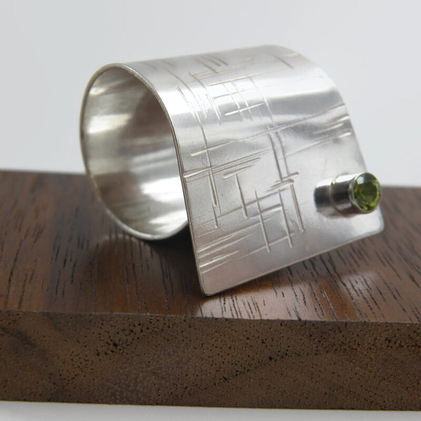 Peridot Fold Over Ring