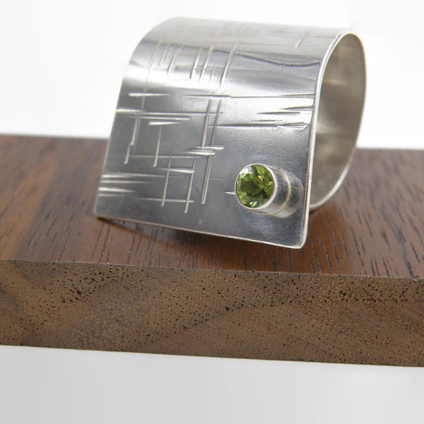 Peridot Fold Over Ring