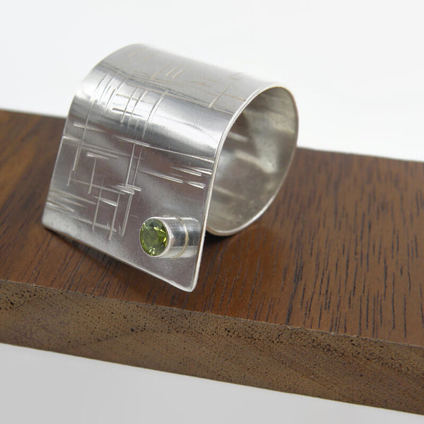 Peridot Fold Over Ring