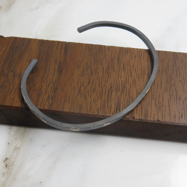 Gold Inlay Crossroads Cuff Bracelet