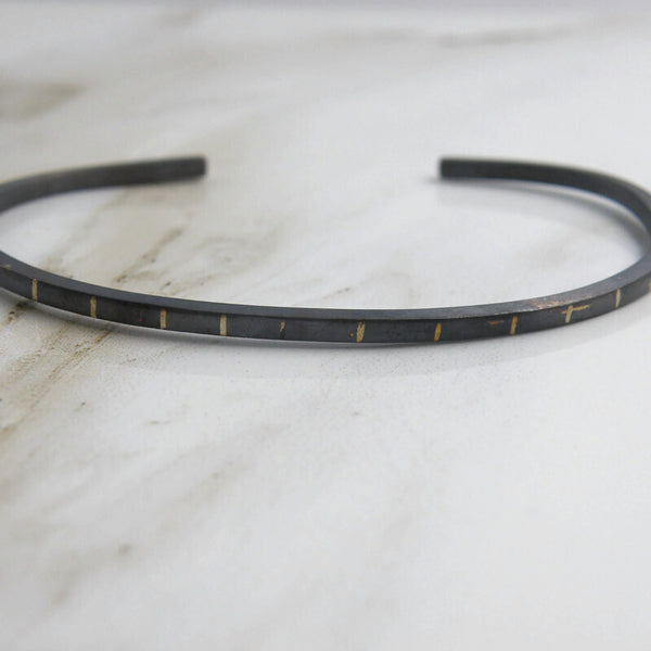 Gold Inlay Fulfillment Cuff Bracelet
