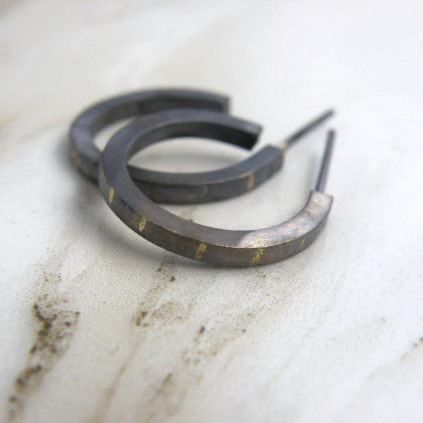 Gold Inlay Fulfillment Small Hoop Earrings