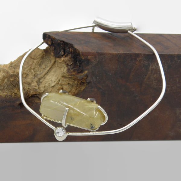 Statement Necklace-Rutilated Quartz