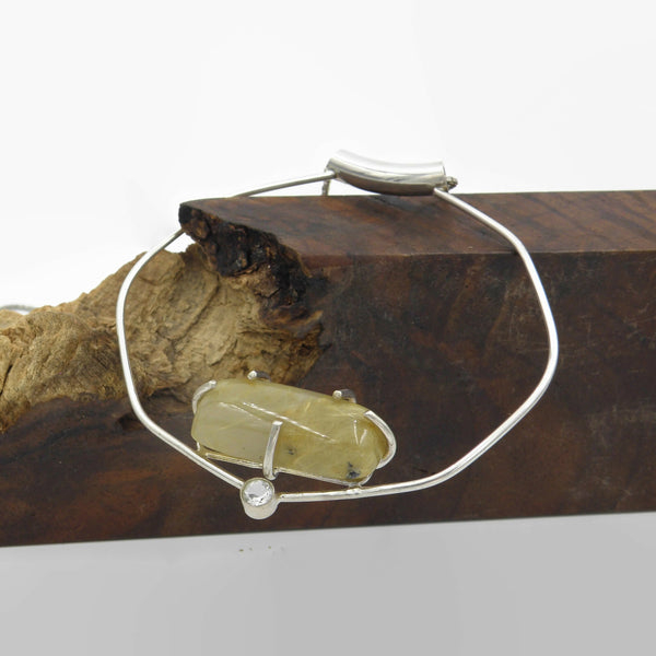 Statement Necklace-Rutilated Quartz