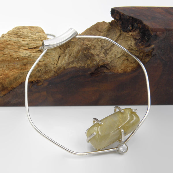 Statement Necklace-Rutilated Quartz