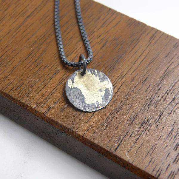 Gold Inlay Disc Pendant #1