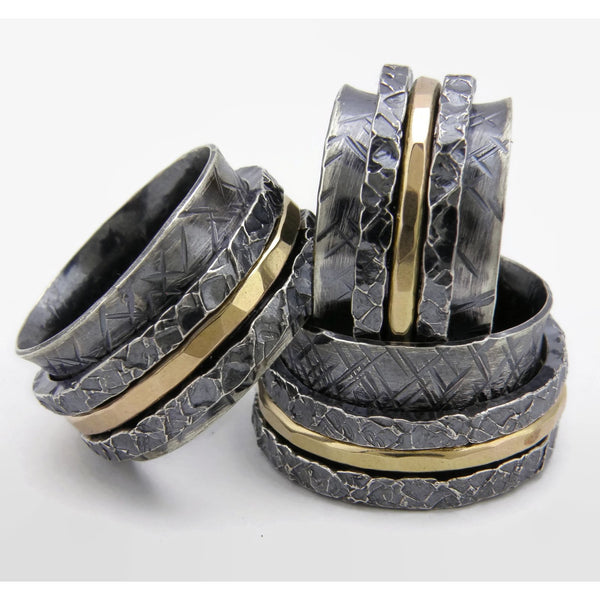 Triple Chunky Spinner Ring