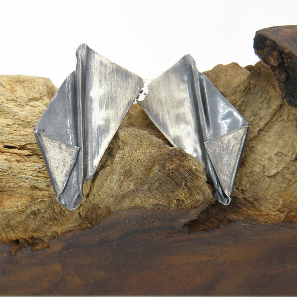 Fold Form Stud Earrings
