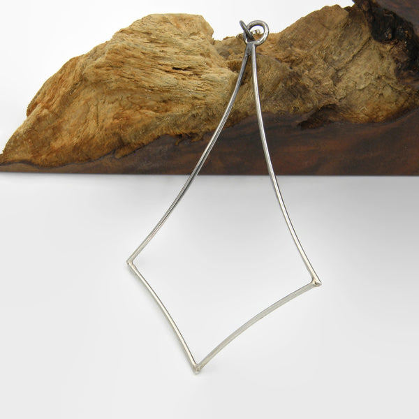 Large Negative Space Diamond Pendant