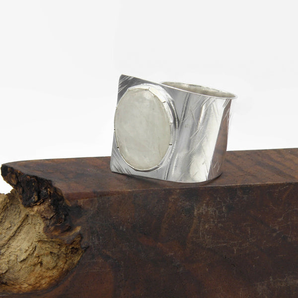 Moonstone Fold Over Ring