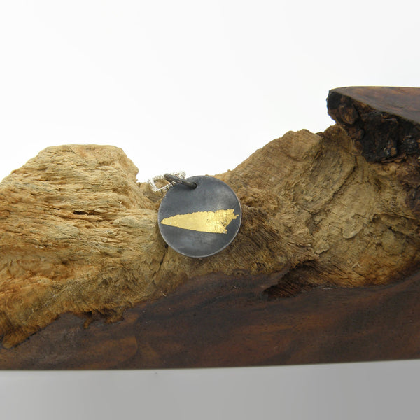 Small Keum-Boo Circle Pendant