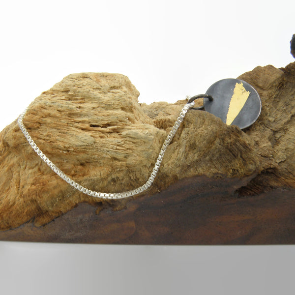 Small Keum-Boo Circle Pendant