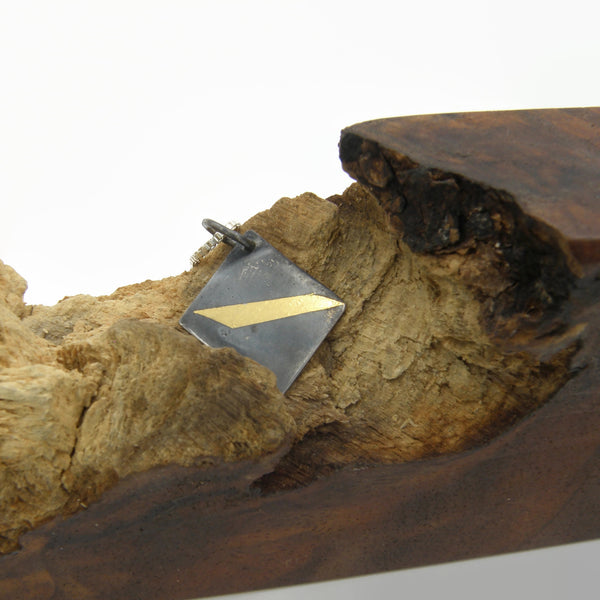 Small Keum-Boo Square Pendant