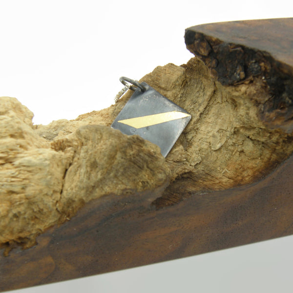 Small Keum-Boo Square Pendant