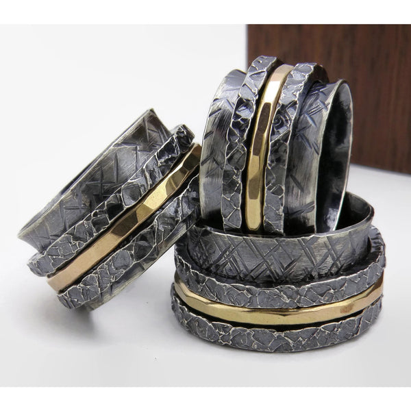 Triple Chunky Spinner Ring
