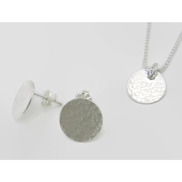 Hammered Dainty Disc Pendant