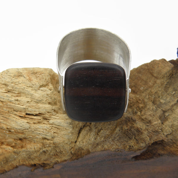 Wood and Sterling Ring