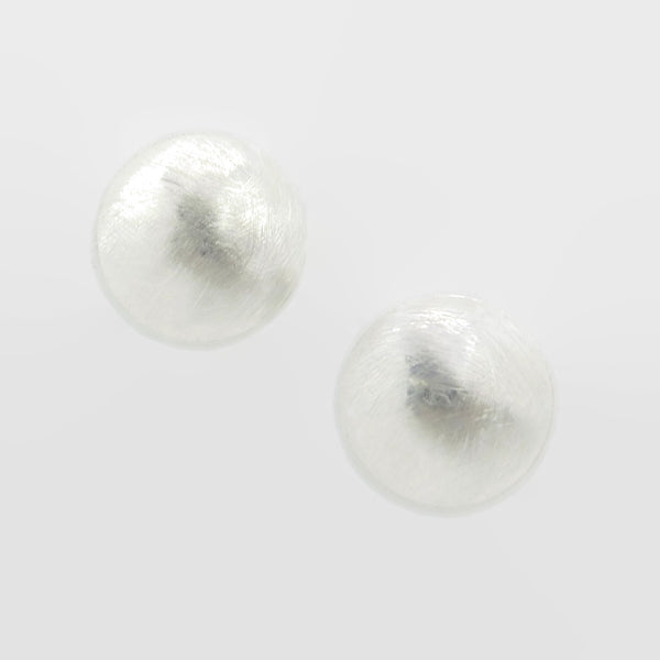 Brushed Silver Dome Disc Studs